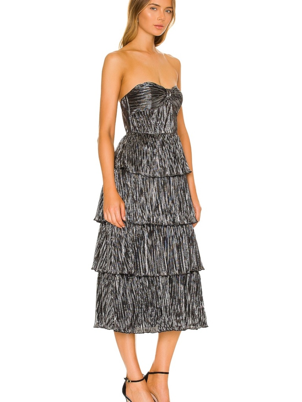 Lovers and Friends Mya Midi Dress in Pewter, Medium